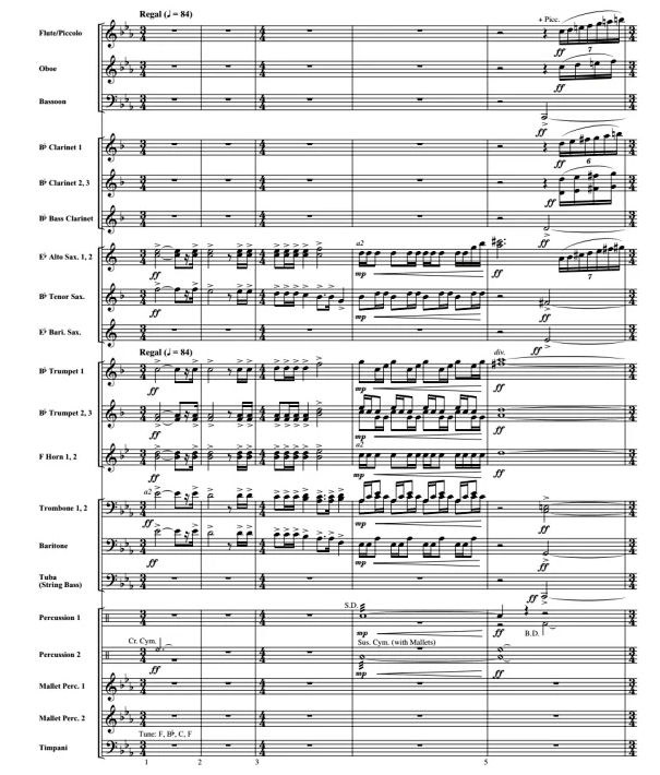 哈得逊河上的半月号 中级 交响管乐合奏总谱+分谱 G3 有试听