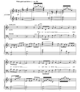 商品为SATB 四声部合唱线谱 唤醒音乐 吉尔平版 混声合唱谱 有试听-云音圈