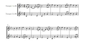 圣诞佳音歌The first noel小号二重奏总谱+分谱 带伴奏音频 有试听-云音圈