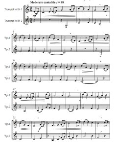 圣诞佳音歌 The first noel 小号二重奏总谱+分谱 有试听-云音圈