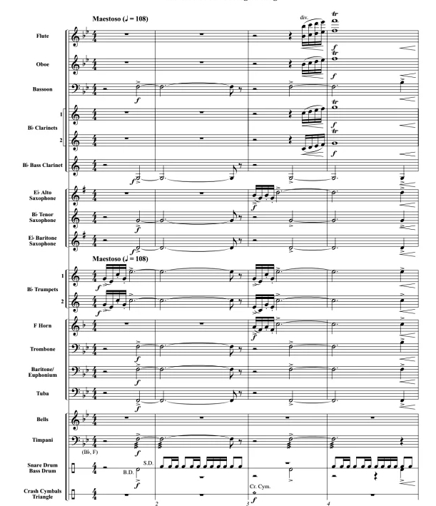 圣诞天使串烧 初级 交响管乐合奏总谱+分谱 2级 有试听