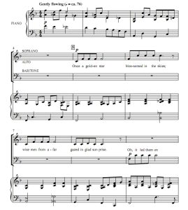 商品为SAB 三声部合唱线谱 圣诞摇篮曲 摩尔版 混声合唱谱 有试听-云音圈