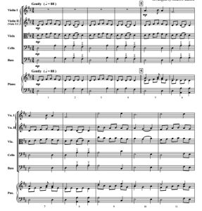 圣诞歌 平安夜 巴伦特版 初级 交响弦乐合奏总谱+分谱 G1 有试听-云音圈