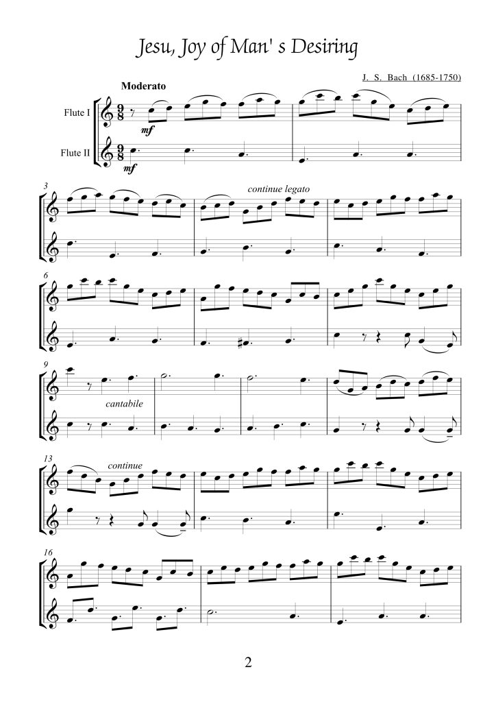 图片[2]-圣诞歌曲长笛二重奏曲集 40首