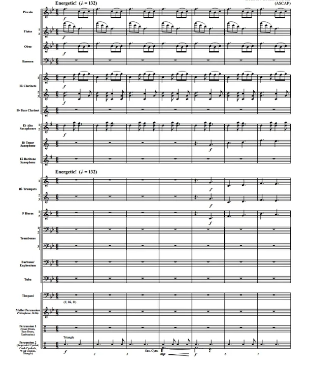 夏天的回响 巴马吉斯版 中级 交响管乐合奏总谱+分谱 3级 有试听