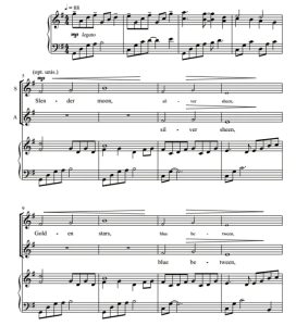 商品为SA 二声部合唱线谱 夜晚的风 法奈尔版 童声女声合唱+钢琴谱 有试听-云音圈