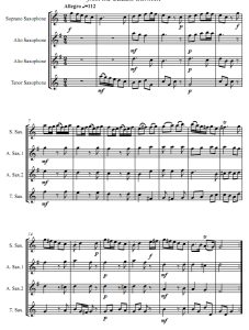 大提琴奏鸣曲-快板 马尔切罗 SAAT萨克斯四重奏总谱+分谱 有试听-云音圈