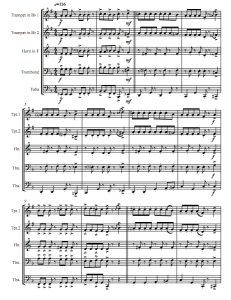 太肥波尔卡 4级 铜管五重奏总谱+分谱 有试听-云音圈