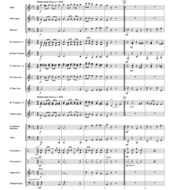 奇幻森林-The Bare Necessities 交响管乐合奏总谱+分谱 初级 G1.5 有试听