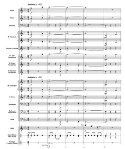 奇异恩典 巴伦特版 初级 交响管乐合奏总谱+分谱 1级 有试听-云音圈