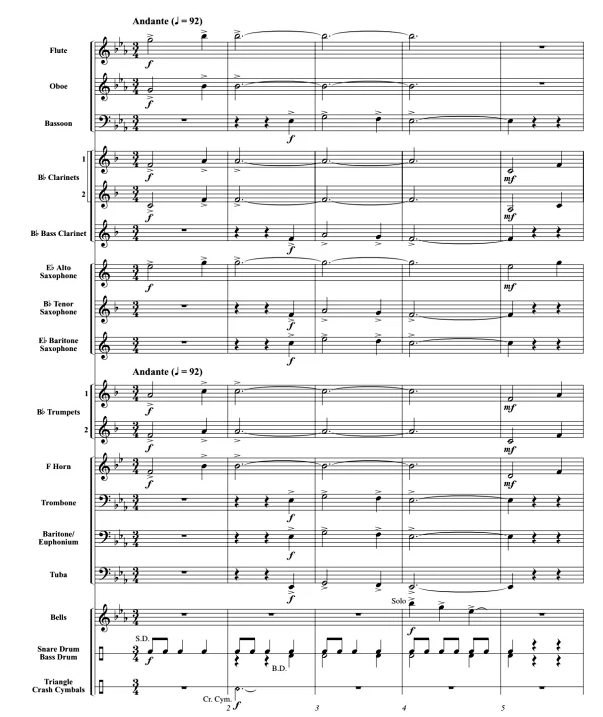 奇异恩典 巴伦特版 初级 交响管乐合奏总谱+分谱 1级 有试听