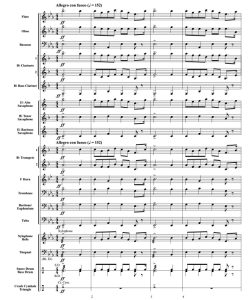 奥菲欧序曲 初-中级 交响管乐合奏总谱+分谱 2.5级 有试听-云音圈