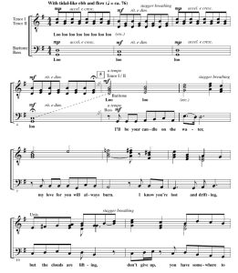 商品为TTBB 四声部合唱线谱 妙妙龙 Candle on the Water 阿卡贝拉 科比·肖版 男声无伴奏合唱谱 有试听-云音圈