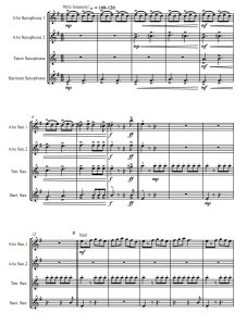 安妮女王的复仇号远航  AATB萨克斯四重奏总谱+分谱 有试听-云音圈