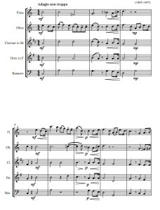 安慰曲 门德尔松 木管五重奏总谱+分谱 有试听-云音圈