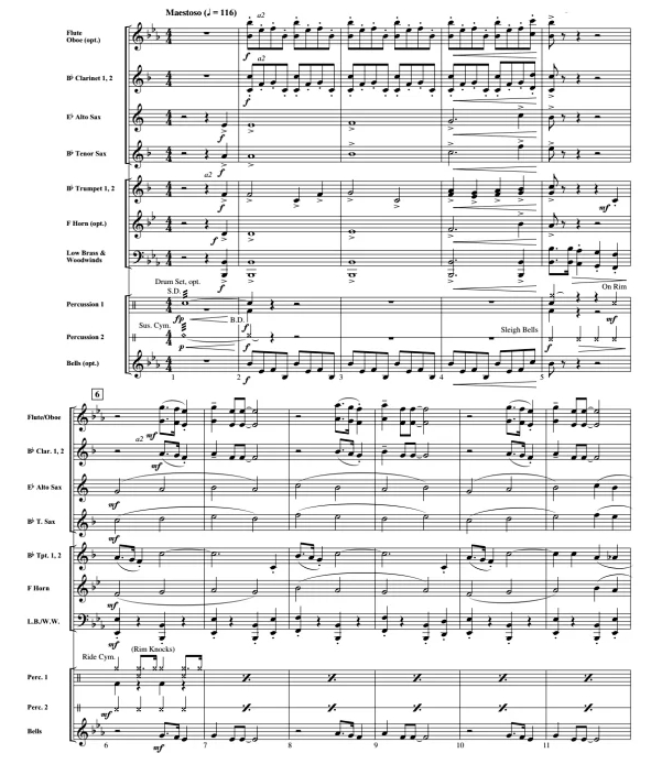 宝贝外面冷 初级 交响管乐合奏总谱+分谱 有试听