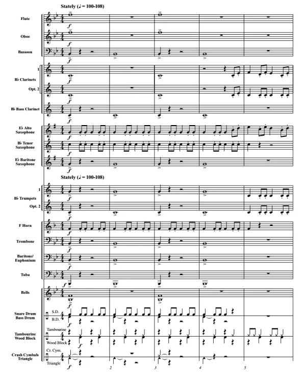 宫廷的舞蹈和队列 巴马吉斯版 初级 交响管乐合奏总谱+分谱 1级 有试听