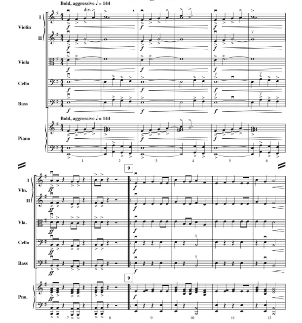 宿命之敌 交响弦乐合奏总谱+分谱 初级 G1 有试听