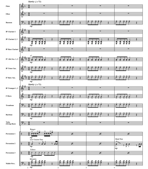 尼日利亚圣诞歌 Betelehemu 布朗版 初级 交响管乐合奏总谱+分谱 G2 有试听