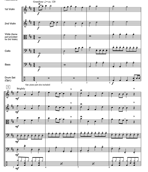 巨星 初级 交响弦乐合奏总谱+分谱 有试听