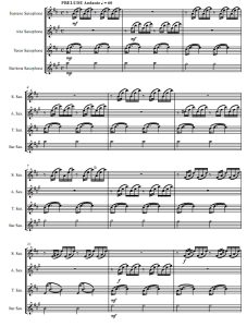 巴赫C大调前奏曲与赋格 SATB萨克斯四重奏总谱+分谱 有试听-云音圈