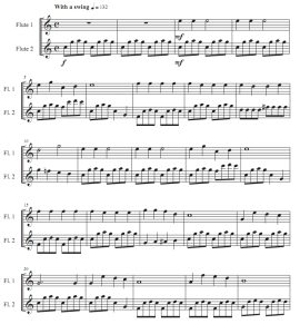 布吉版铃儿响叮当 长笛二重奏 总分谱 带伴奏音频 有试听-云音圈