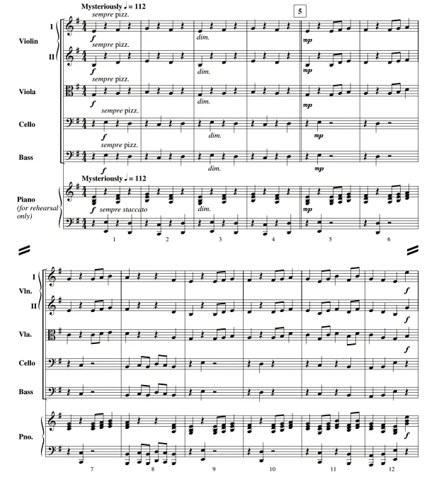 幽灵回音 初级 交响弦乐合奏总谱+分谱 有试听