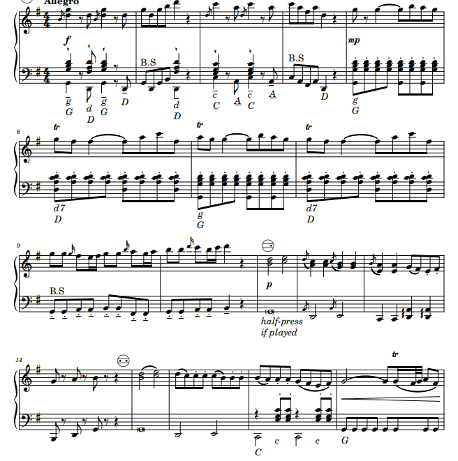 弦乐小夜曲第一乐章 手风琴谱 有试听