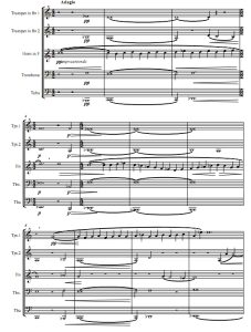 弦乐柔板 塞缪尔巴伯 铜管五重奏总谱+分谱 有试听-云音圈