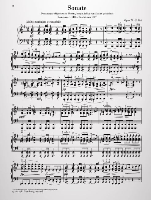 图片[3]-舒伯特钢琴奏鸣曲Op.78 D.894 亨乐原版