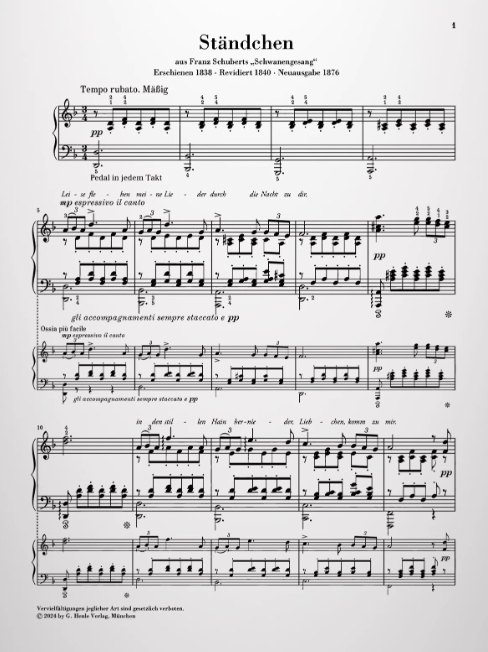 图片[3]-李斯特改编舒伯特小夜曲钢琴谱 Leise flehen meine Lieder 亨乐原版
