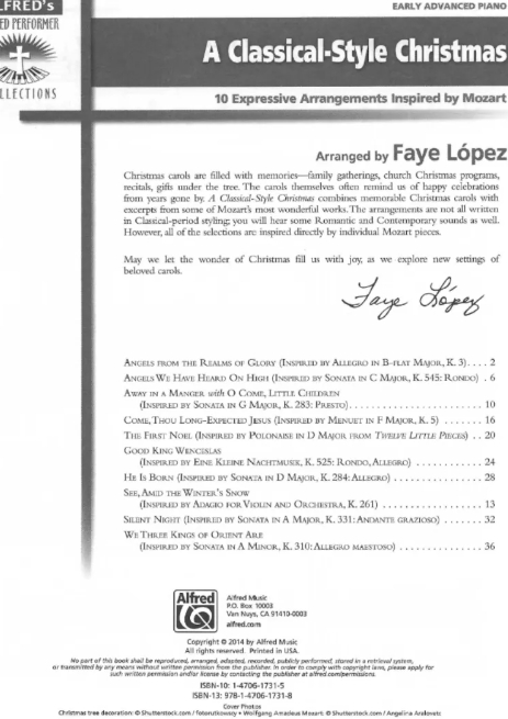 图片[2]-10首古典浪漫圣诞颂歌 莫扎特作品改编 A Classical-Style Christmas 中高阶难度