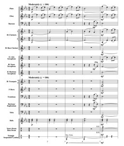 悄来的低语 初级 交响管乐合奏总谱+分谱 2级 有试听-云音圈