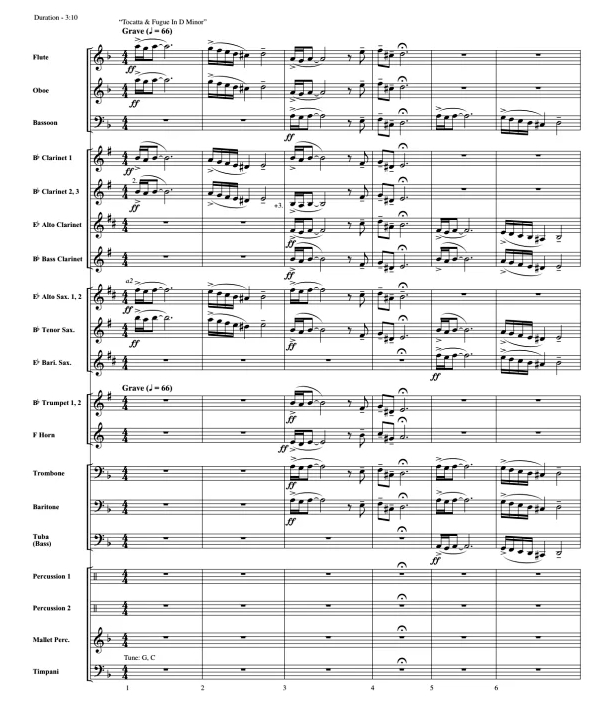 惊魂之夜 初级 交响管乐合奏总谱+分谱 2级 有试听