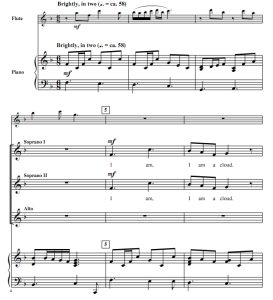 商品为SSA 三声部合唱线谱 我是一朵云 唐纳利版 童声女声合唱SSA+钢琴谱 有试听-云音圈