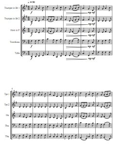 我看见三艘船 铜管五重奏总谱+分谱 有试听-云音圈