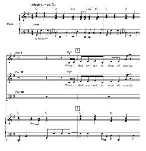 商品为SAB 三声部合唱线谱 披头士乐队 Let It Be 爱默生版 混声流行合唱谱 有试听-云音圈