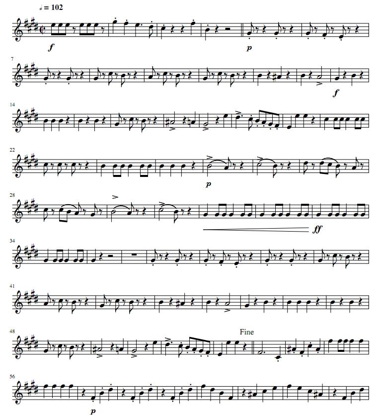 拉德斯基进行曲  小号独奏 有试听