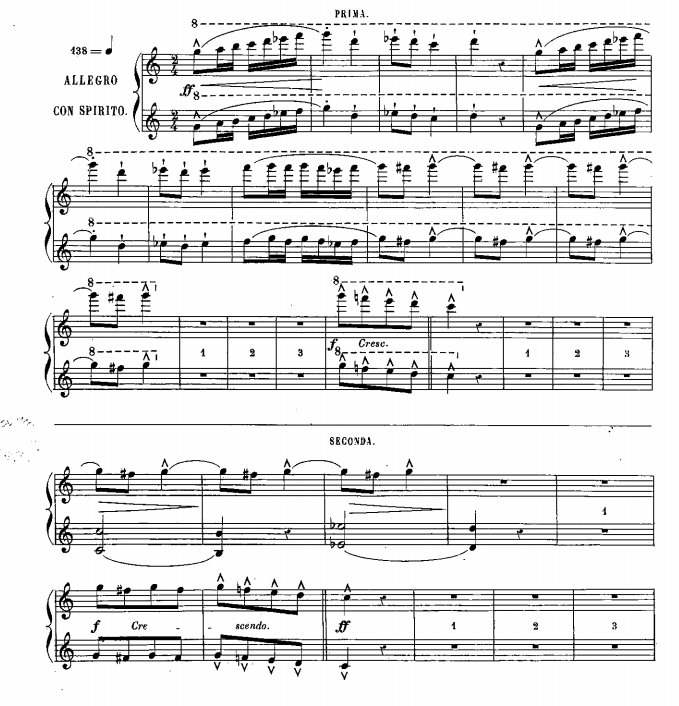 拉维尼亚克 加洛普进行曲 六手联弹 有试听