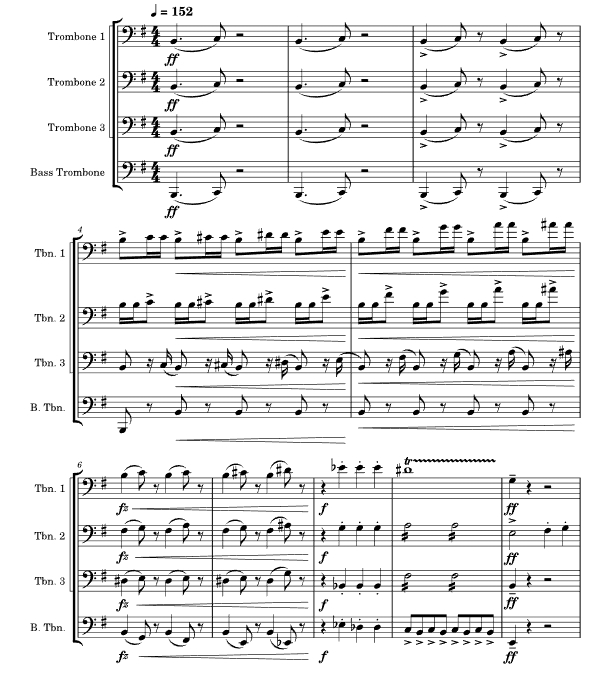 新世界 第九交响曲 广板 长号四重奏 总谱+分谱 有试听