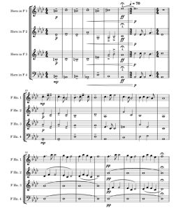 新世界 第二乐章 广板 圆号四重奏 总谱+分谱 有试听-云音圈