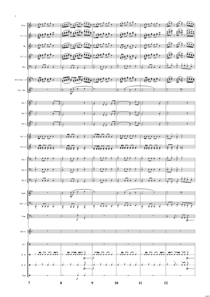 图片[2]-无人智胜进行曲 阅兵原版 管乐合奏 总谱+分谱 有试听