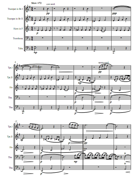 无暇赴死No Time To Die (Bond Theme) 007邦德 铜管五重奏总谱+分谱 有试听