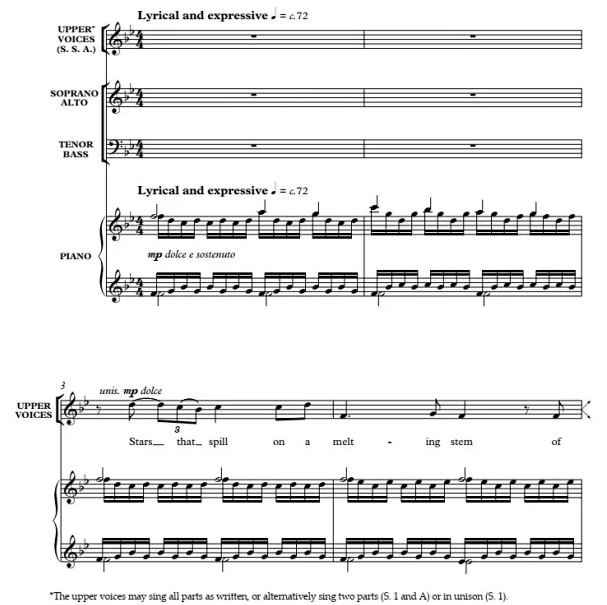 图片[2]-商品为SATB 四声部合唱线谱 星星的种子 奇科特版 高音合唱SSA+四部混声合唱SATB+钢琴谱 有试听