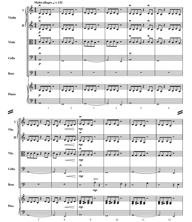 暗中潜流 交响弦乐合奏总谱+分谱 初级 G2 有试听