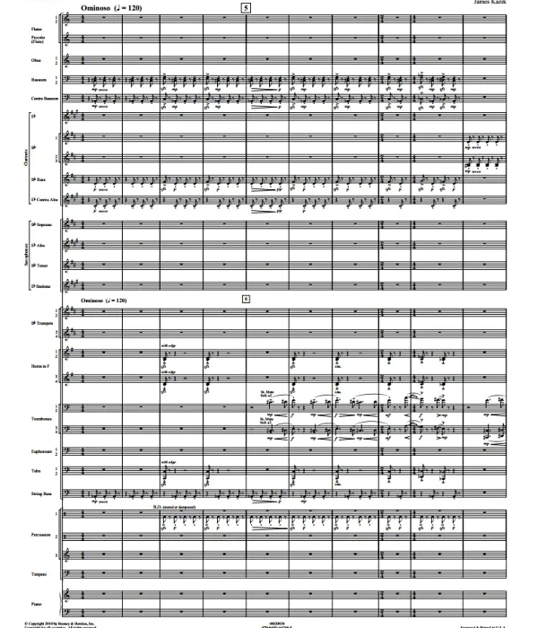 更邪恶的小精灵 卡兹克版 高级 交响管乐合奏总谱+分谱 5级 有试听