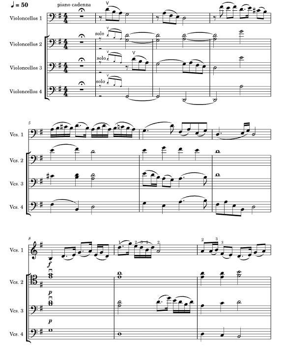 梁祝 化蝶 大提琴四重奏 总谱+分谱 有试听