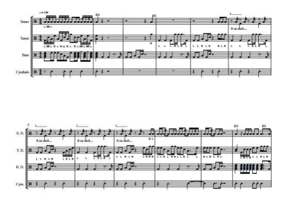 梅森 DUST 行进打击乐四重奏总谱+分谱 有试听