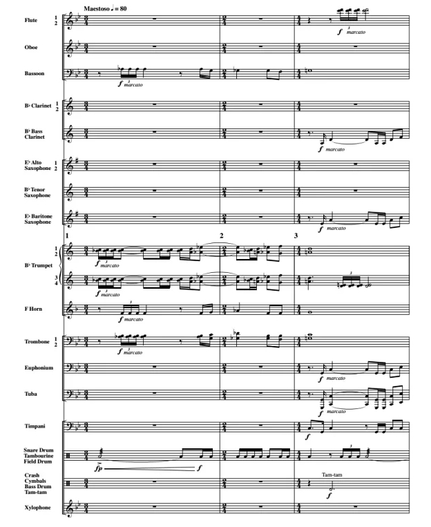 梦想与命运 巴伯版 中级 交响管乐合奏总谱+分谱 G3 有试听