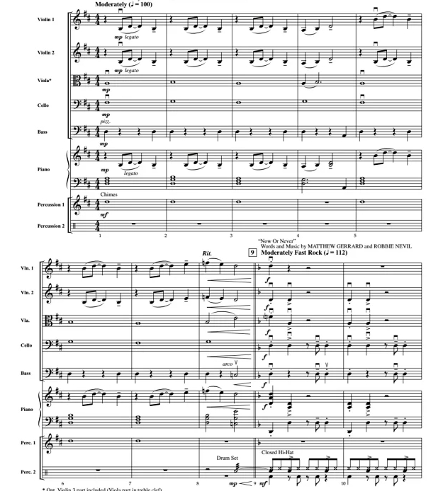 歌舞青春3 朗斐尔版 中级 交响弦乐合奏总谱+分谱 3-4级 有试听